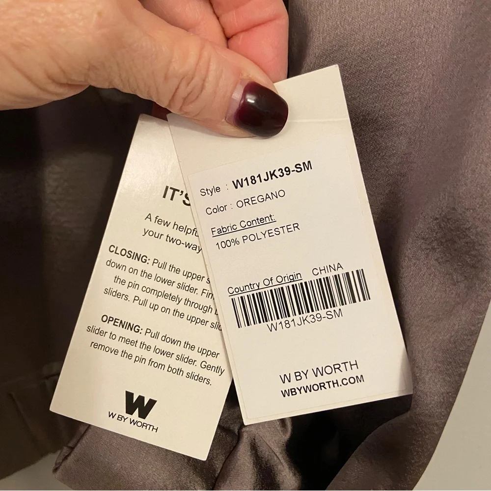 W by Worth Taupe Bomber Jacket
